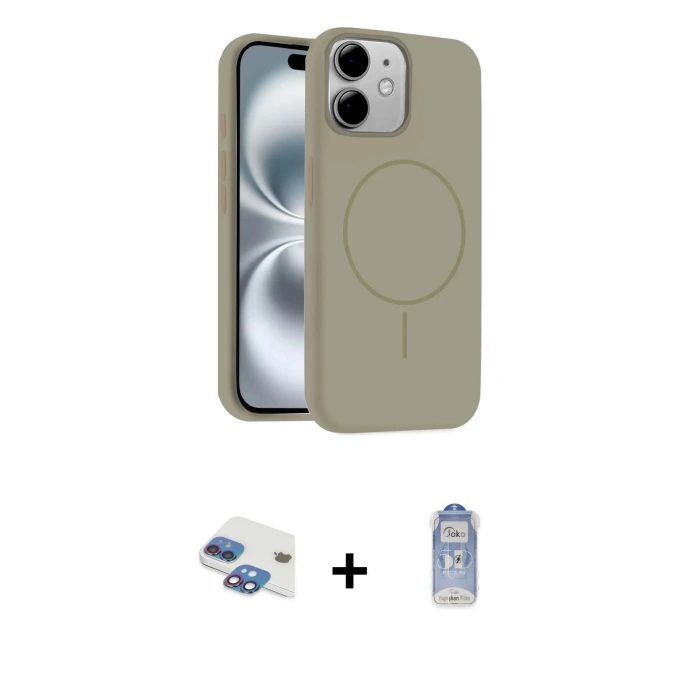 ieg™ iPhone 11 Kılıf Yankı Form Serisi - Siyah Joko Magic 5D Cam + Pers Alüminyum Kamera Lens - GI