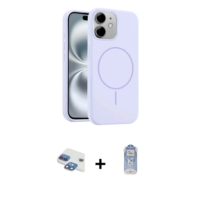ieg™ iPhone 11 Kılıf Yankı Form Serisi - Siyah Joko Magic 5D Cam + Pers Alüminyum Kamera Lens - GI