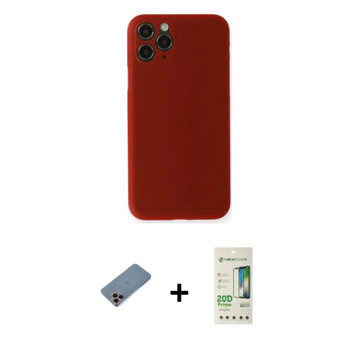 ieg™ iPhone 11 Pro Kılıf Yadigar Yansıma Serisi - Siyah 20D Premium Cam Ekran Koruyucu + Shine Kamera Lens Koruma Cam - PE