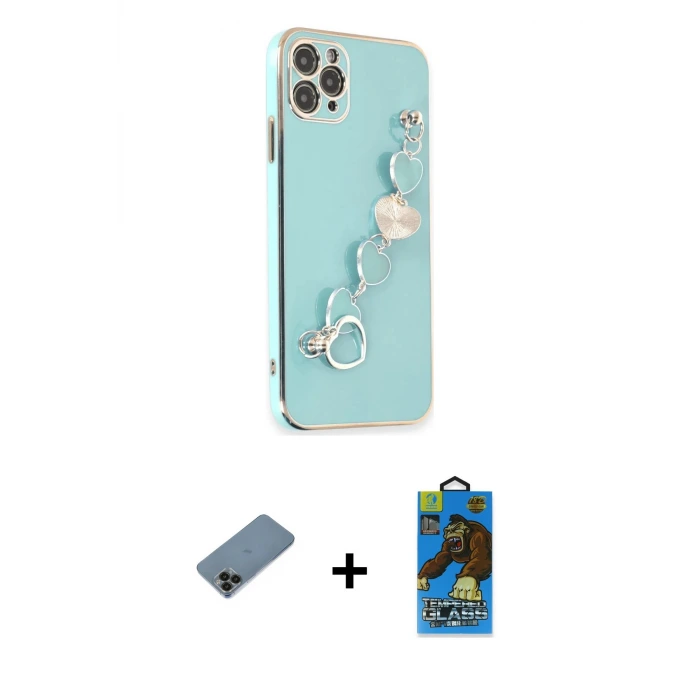 ieg™ iPhone 11 Pro Max Kılıf Nova Işık Prime - Siyah 18D Cam Ekran Koruyucu + Shine Kamera Lens Koruma Cam - SH