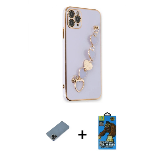 ieg™ iPhone 11 Pro Max Kılıf Nova Işık Prime - Siyah 18D Cam Ekran Koruyucu + Shine Kamera Lens Koruma Cam - SH