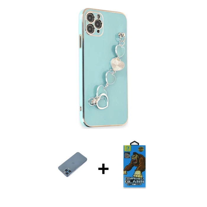 ieg™ iPhone 11 Pro Max Kılıf Nova Işık Prime - Siyah 18D Cam Ekran Koruyucu + Shine Kamera Lens Koruma Cam - MI
