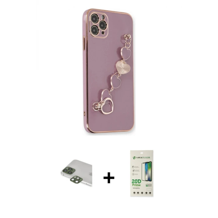 ieg™ iPhone 11 Pro Max Kılıf Nova Işık Prime - Siyah 20D Premium Cam Ekran Koruyucu + Pers Alüminyum Kamera Lens - YL