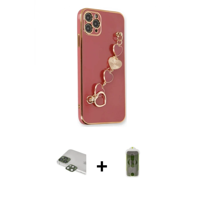 ieg™ iPhone 11 Pro Max Kılıf Nova Işık Prime - Siyah Joko Magic 5D Hayalet Cam + Pers Alüminyum Kamera Lens - YL