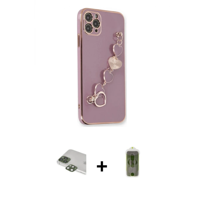 ieg™ iPhone 11 Pro Max Kılıf Nova Işık Prime - Siyah Joko Magic 5D Hayalet Cam + Pers Alüminyum Kamera Lens - YL