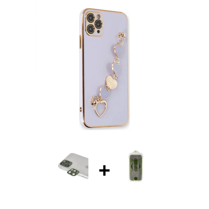ieg™ iPhone 11 Pro Max Kılıf Nova Işık Prime - Siyah Joko Magic 5D Hayalet Cam + Pers Alüminyum Kamera Lens - YL