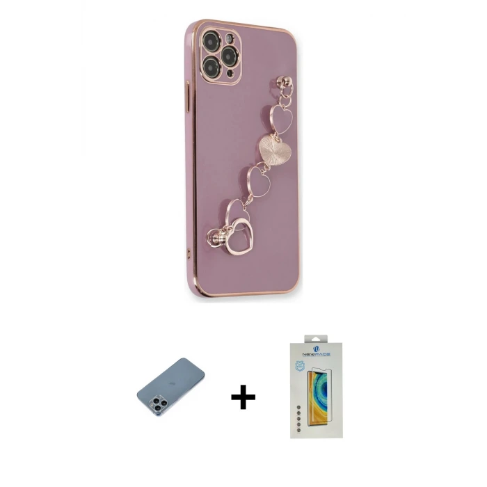 ieg™ iPhone 11 Pro Max Kılıf Nova Işık Prime - Siyah Polymer Nano Ekran Koruyucu + Shine Kamera Lens Koruma Cam - SABE