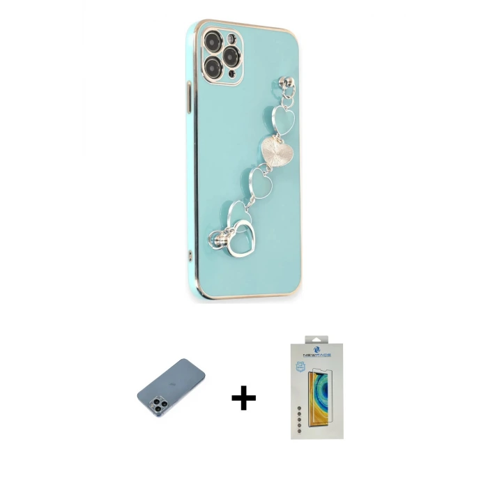 ieg™ iPhone 11 Pro Max Kılıf Nova Işık Prime - Siyah Polymer Nano Ekran Koruyucu + Shine Kamera Lens Koruma Cam - SABE