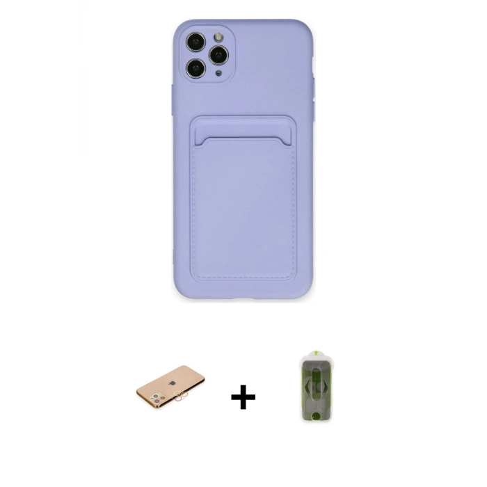 ieg™ iPhone 11 Pro Max Kılıf Vadi Çizgi Prime - Siyah Joko Magic 5D Hayalet Cam + Renkli Kamera Lens Koruma Cam - TU