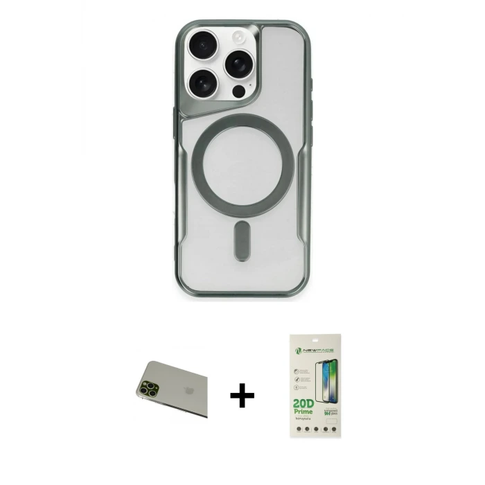 ieg™ iPhone 11 Pro Max Kılıf Yadigar Klasik Özel Seri - Siyah 20D Premium Cam Ekran Koruyucu + Rainbow Kamera Lens Koruma Cam - YL