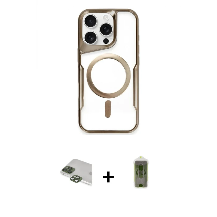 ieg™ iPhone 11 Pro Max Kılıf Yadigar Klasik Özel Seri - Siyah Joko Magic 5D Hayalet Cam + Pers Alüminyum Kamera Lens - YL