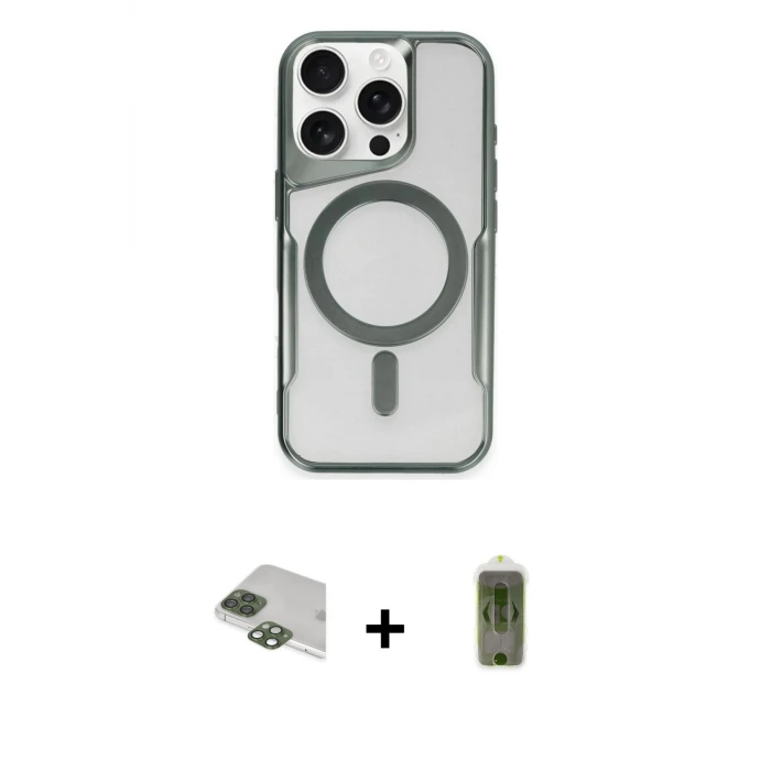ieg™ iPhone 11 Pro Max Kılıf Yadigar Klasik Özel Seri - Siyah Joko Magic 5D Hayalet Cam + Pers Alüminyum Kamera Lens - YL