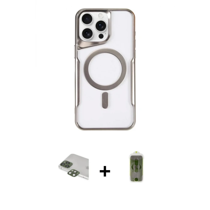 ieg™ iPhone 11 Pro Max Kılıf Yadigar Klasik Özel Seri - Siyah Joko Magic 5D Hayalet Cam + Pers Alüminyum Kamera Lens - YL
