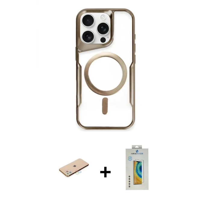 ieg™ iPhone 11 Pro Max Kılıf Yadigar Klasik Özel Seri - Siyah Polymer Nano Ekran Koruyucu + Renkli Kamera Lens Koruma Cam - MI