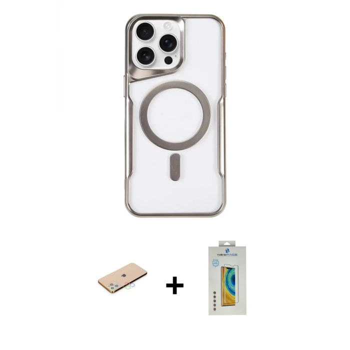 ieg™ iPhone 11 Pro Max Kılıf Yadigar Klasik Özel Seri - Siyah Polymer Nano Ekran Koruyucu + Renkli Kamera Lens Koruma Cam - MI