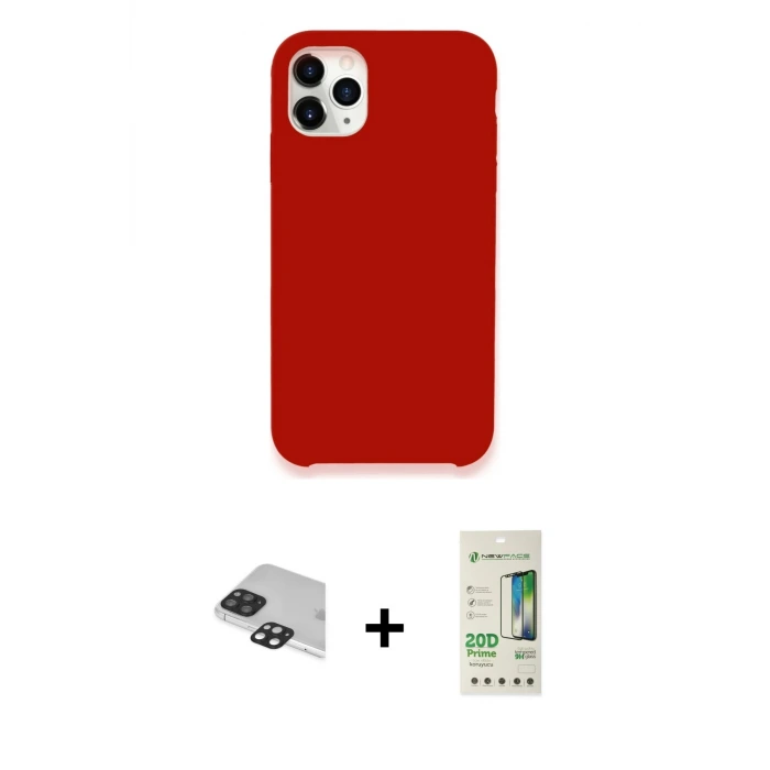 ieg™ iPhone 11 Pro Max Kılıf Zirve Modern Özel Seri - Siyah 20D Premium Cam Ekran Koruyucu + Pers Alüminyum Kamera Lens - SH