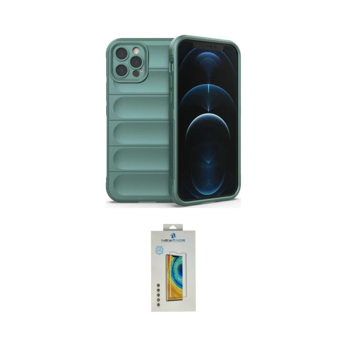 ieg™ iPhone 12 Pro Kılıf Atlas Koleksiyonu - Siyah Polymer Nano Ekran Koruyucu