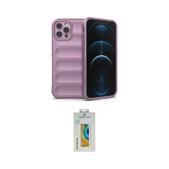 ieg™ iPhone 12 Pro Kılıf Atlas Koleksiyonu - Siyah Polymer Nano Ekran Koruyucu