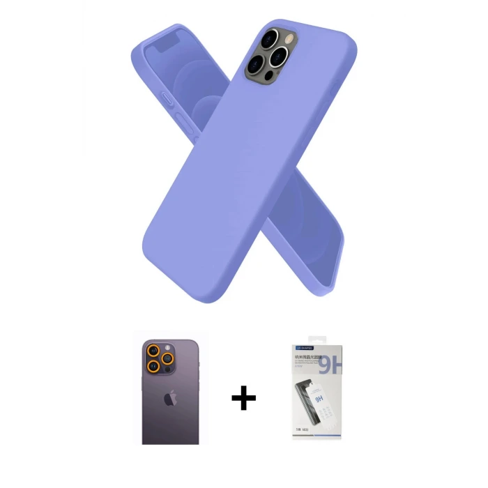 ieg™ iPhone 12 Pro Kılıf Kozmos Yansıma Özel Seri - Şeffaf Uv Polymer Nano Ekran Koruyucu + Neon Fosforlu Kamera Lens - SI