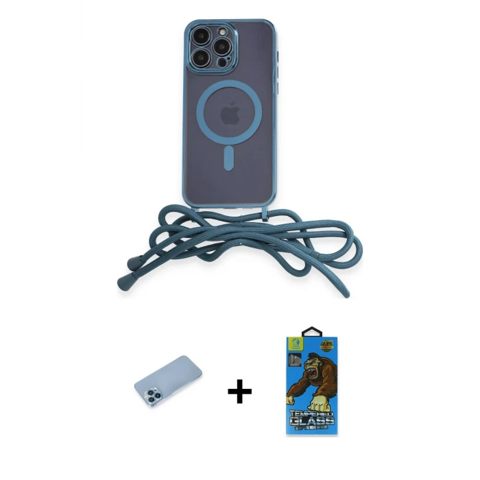 ieg™ iPhone 12 Pro Max Kılıf Eksen Özel Seri - Siyah 18D Cam Ekran Koruyucu + Shine Kamera Lens Koruma Cam - MI