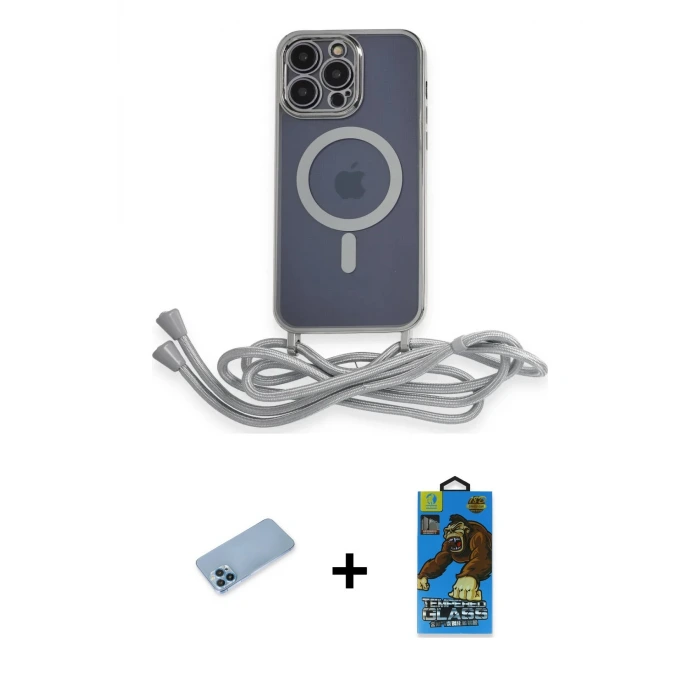 ieg™ iPhone 12 Pro Max Kılıf Eksen Özel Seri - Siyah 18D Cam Ekran Koruyucu + Shine Kamera Lens Koruma Cam - MI