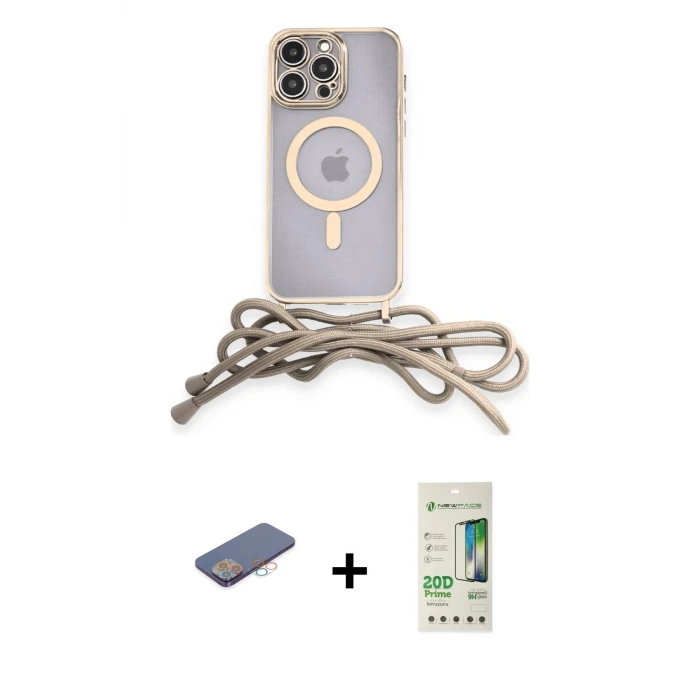 ieg™ iPhone 12 Pro Max Kılıf Eksen Özel Seri - Siyah 20D Premium Cam Ekran Koruyucu + Renkli Kamera Lens Koruma Cam - PE