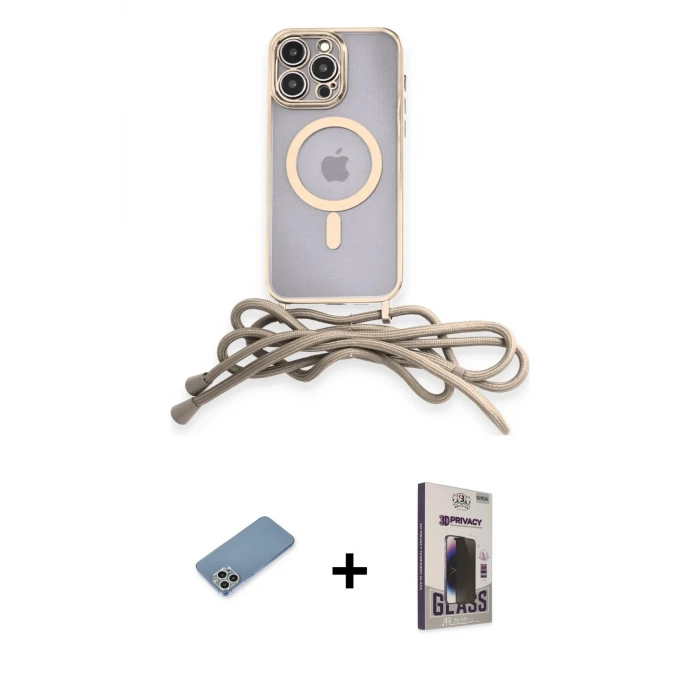 ieg™ iPhone 12 Pro Max Kılıf Eksen Özel Seri - Siyah Bilvis Hayalet Cam Ekran Koruyucu + Shine Kamera Lens Koruma Cam - GS