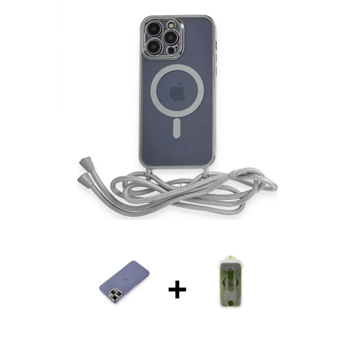ieg™ iPhone 12 Pro Max Kılıf Eksen Özel Seri - Siyah Joko Magic 5D Hayalet Cam + Metal Kamera Lens Koruma Cam - GD