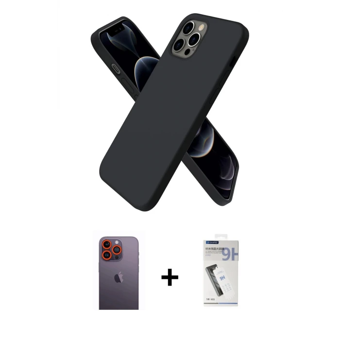 ieg™ iPhone 12 Pro Max Kılıf Kozmos Yansıma Özel Seri - Şeffaf Uv Polymer Nano Ekran Koruyucu + Neon Fosforlu Kamera Lens - TU