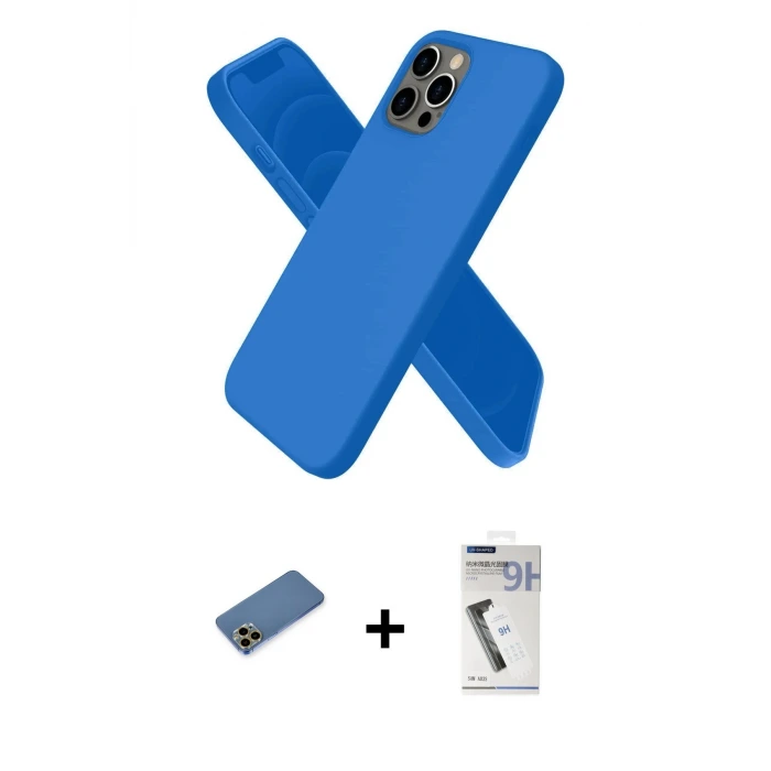 ieg™ iPhone 12 Pro Max Kılıf Kozmos Yansıma Özel Seri - Şeffaf Uv Polymer Nano Ekran Koruyucu + Shine Kamera Lens Koruma Cam - GD