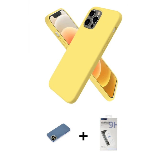 ieg™ iPhone 12 Pro Max Kılıf Kozmos Yansıma Özel Seri - Şeffaf Uv Polymer Nano Ekran Koruyucu + Shine Kamera Lens Koruma Cam - GD