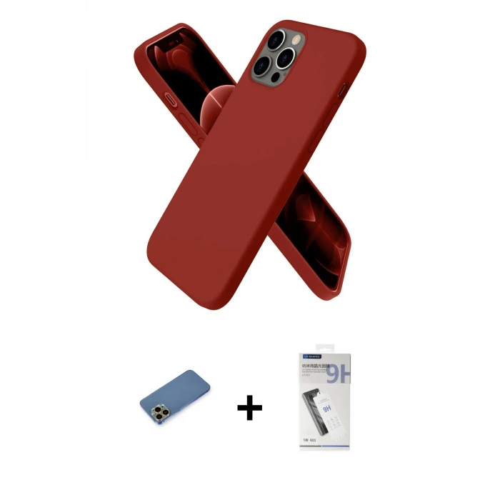 ieg™ iPhone 12 Pro Max Kılıf Kozmos Yansıma Özel Seri - Şeffaf Uv Polymer Nano Ekran Koruyucu + Shine Kamera Lens Koruma Cam - GD