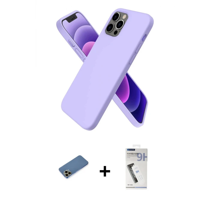 ieg™ iPhone 12 Pro Max Kılıf Kozmos Yansıma Özel Seri - Şeffaf Uv Polymer Nano Ekran Koruyucu + Shine Kamera Lens Koruma Cam - GD