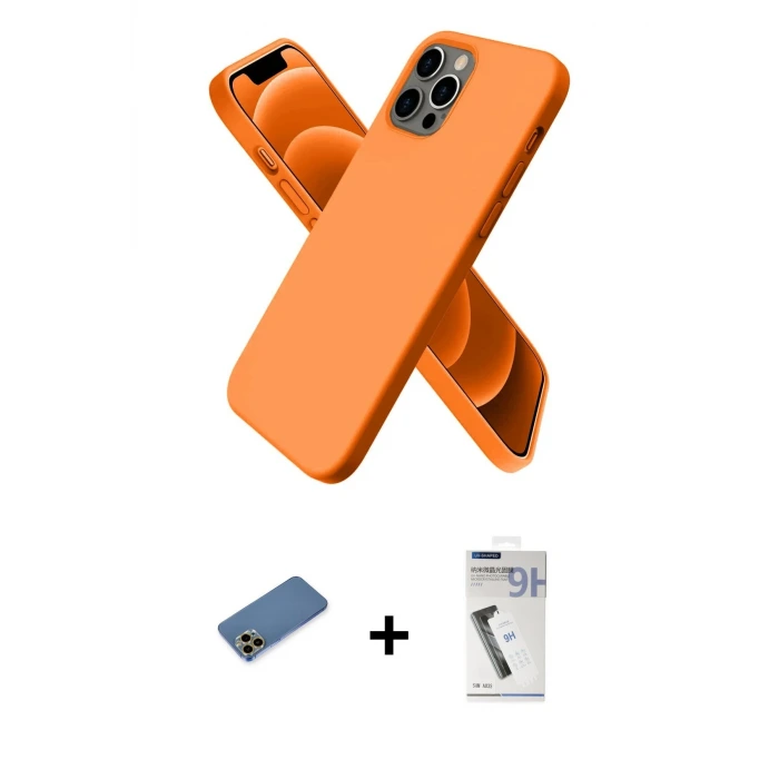 ieg™ iPhone 12 Pro Max Kılıf Kozmos Yansıma Özel Seri - Şeffaf Uv Polymer Nano Ekran Koruyucu + Shine Kamera Lens Koruma Cam - GD