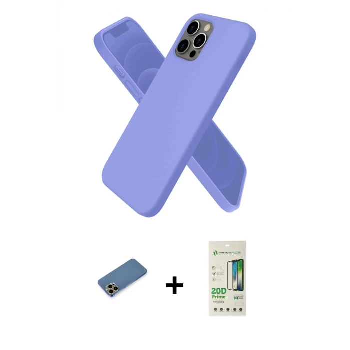 ieg™ iPhone 12 Pro Max Kılıf Kozmos Yansıma Özel Seri - Siyah 20D Premium Cam Ekran Koruyucu + Shine Kamera Lens Koruma Cam - GD