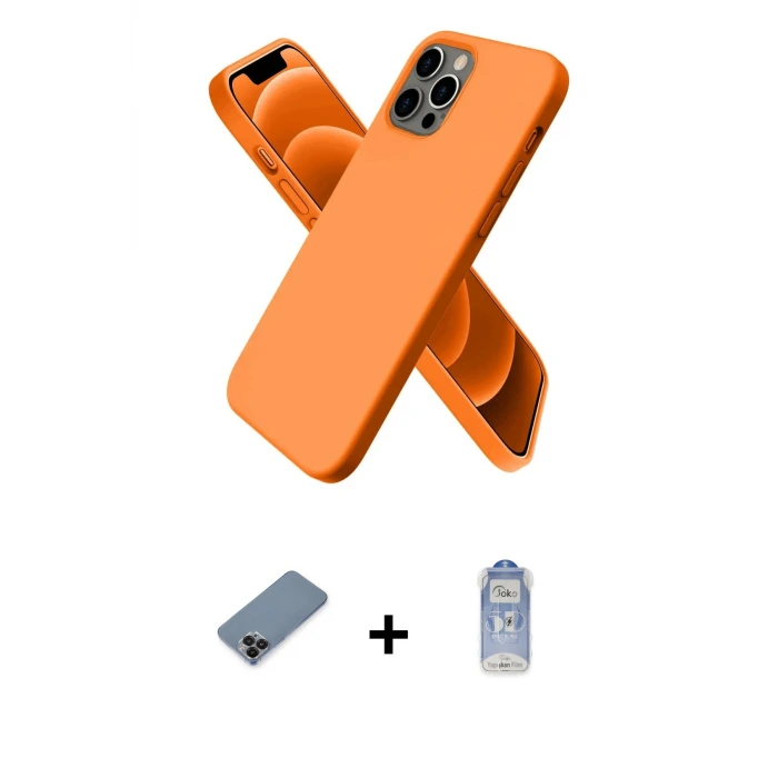 ieg™ iPhone 12 Pro Max Kılıf Kozmos Yansıma Özel Seri - Siyah Joko Magic 5D Cam + Metal Kamera Lens Koruma Cam - SH