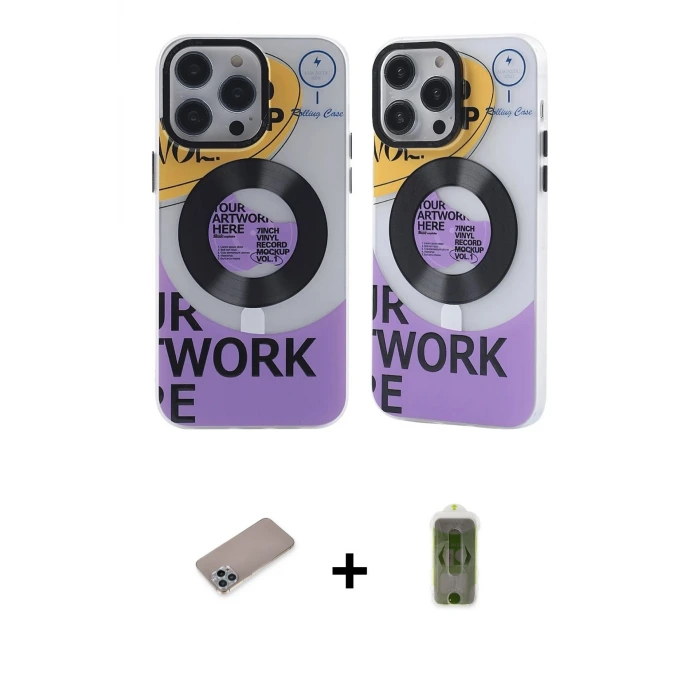 ieg™ iPhone 12 Pro Max Kılıf Nova Doku Koleksiyonu - Siyah Joko Magic 5D Hayalet Cam + Shine Kamera Lens Koruma Cam - SABE