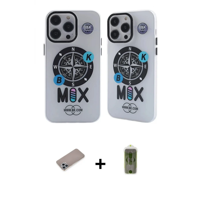 ieg™ iPhone 12 Pro Max Kılıf Nova Doku Koleksiyonu - Siyah Joko Magic 5D Hayalet Cam + Shine Kamera Lens Koruma Cam - SABE