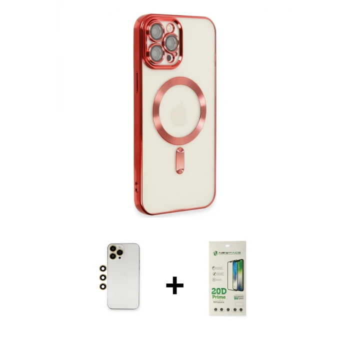 ieg™ iPhone 12 Pro Max Kılıf Nova Işık Özel Seri - Siyah 20D Premium Cam Ekran Koruyucu + Shine Kamera Lens - GD