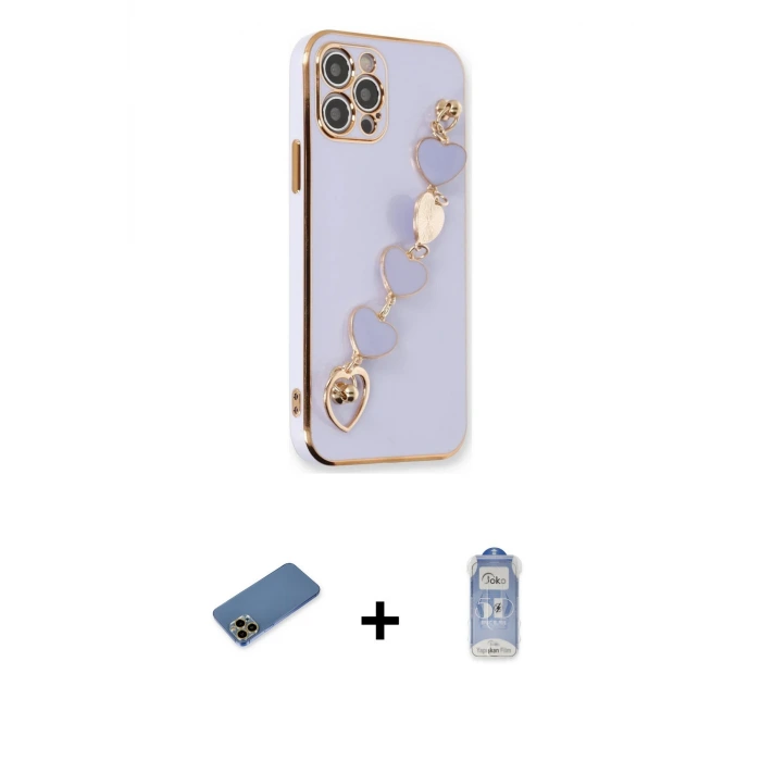 ieg™ iPhone 12 Pro Max Kılıf Nova Işık Prime - Siyah Joko Magic 5D Cam + Shine Kamera Lens Koruma Cam - GD