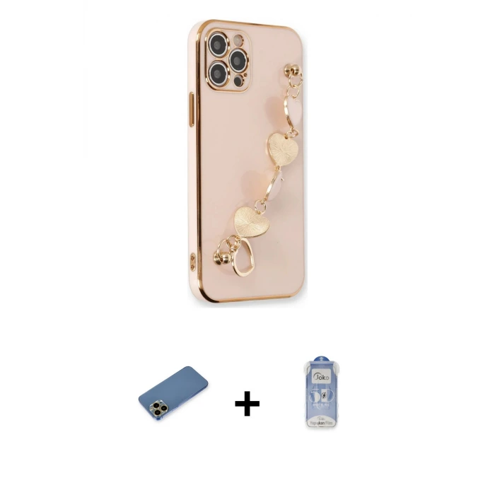 ieg™ iPhone 12 Pro Max Kılıf Nova Işık Prime - Siyah Joko Magic 5D Cam + Shine Kamera Lens Koruma Cam - GD