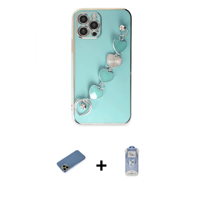 ieg™ iPhone 12 Pro Max Kılıf Nova Işık Prime - Siyah Joko Magic 5D Cam + Shine Kamera Lens Koruma Cam - GD