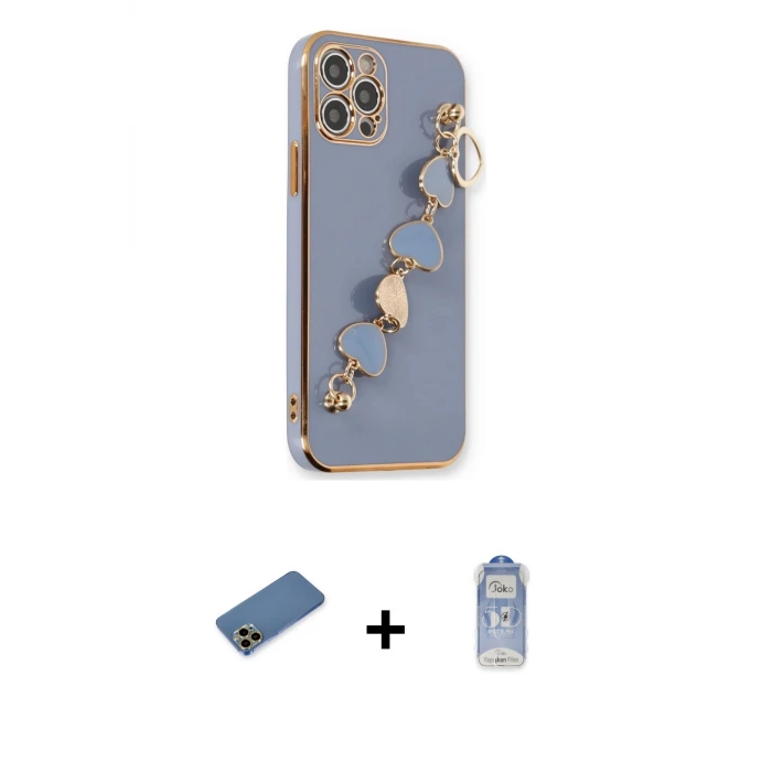 ieg™ iPhone 12 Pro Max Kılıf Nova Işık Prime - Siyah Joko Magic 5D Cam + Shine Kamera Lens Koruma Cam - GD
