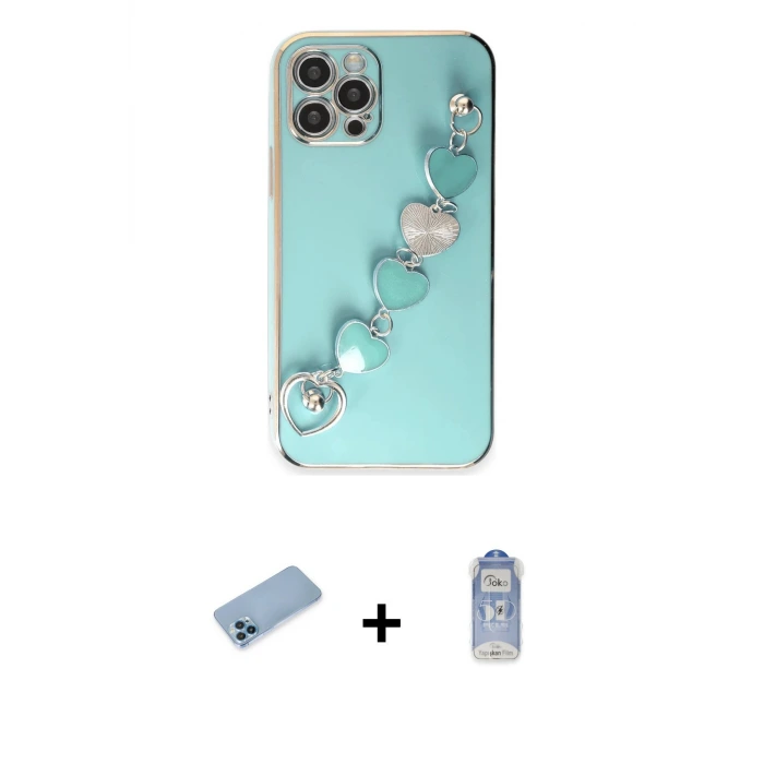 ieg™ iPhone 12 Pro Max Kılıf Nova Işık Prime - Siyah Joko Magic 5D Cam + Shine Kamera Lens Koruma Cam - MI