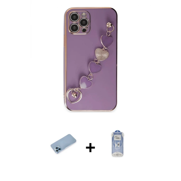ieg™ iPhone 12 Pro Max Kılıf Nova Işık Prime - Siyah Joko Magic 5D Cam + Shine Kamera Lens Koruma Cam - MI