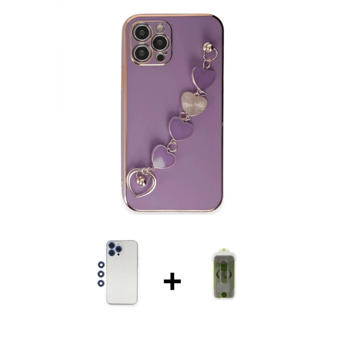 ieg™ iPhone 12 Pro Max Kılıf Nova Işık Prime - Siyah Joko Magic 5D Hayalet Cam + Shine Kamera Lens - LT