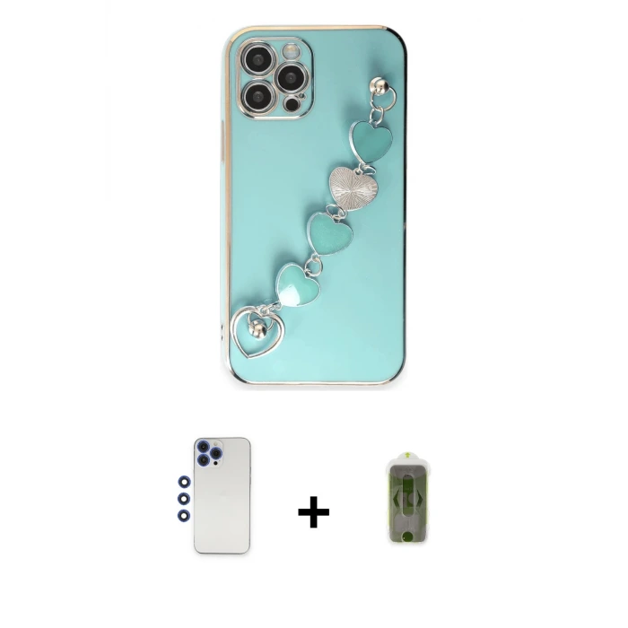 ieg™ iPhone 12 Pro Max Kılıf Nova Işık Prime - Siyah Joko Magic 5D Hayalet Cam + Shine Kamera Lens - LT