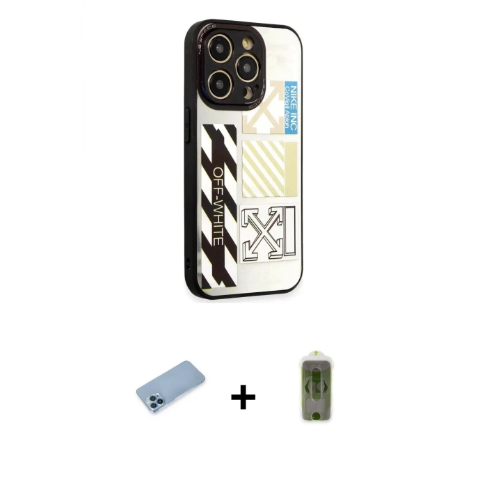 ieg™ iPhone 12 Pro Max Kılıf Odak Klasik Serisi - Siyah Joko Magic 5D Hayalet Cam + Shine Kamera Lens Koruma Cam - MI