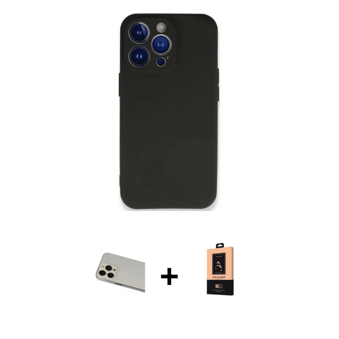 ieg™ iPhone 13 Pro Max Kılıf Kozmos Yansıma Özel Seri - Şeffaf Maxco Cam Ekran Koruyucu + Rainbow Kamera Lens Koruma Cam - REGD