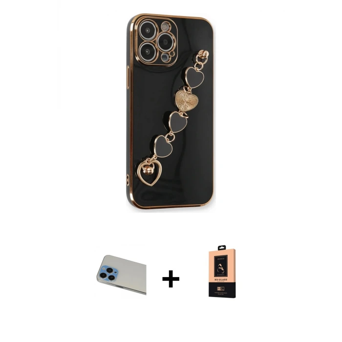ieg™ iPhone 13 Pro Max Kılıf Nova Işık Prime - Şeffaf Maxco Cam Ekran Koruyucu + Rainbow Kamera Lens Koruma Cam - MI